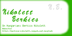 nikolett berkics business card